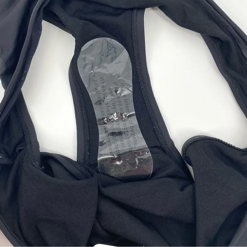 TOMMY BAHAMA NWT Black Mesh Inset Hipster Bikini Bottoms Full Coverage Size 1X